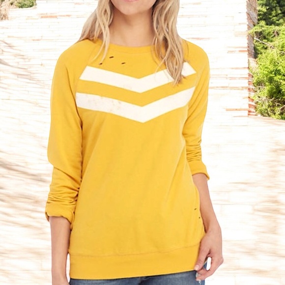 Forever 21 Distressed Chevron Sweatshirt - Picture 6 of 16